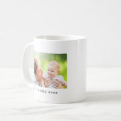 ダディ最高のー常に写真ミニマリスト コーヒーマグカップ (正面左)