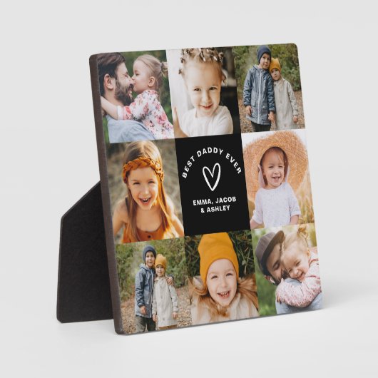 ダディ最高のー・エバー父の日の写真コラージュ フォトプラーク (正面)