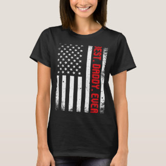 ダディ最高のー・エバー米国国旗のヴィンテージギフト脂肪 Tシャツ
