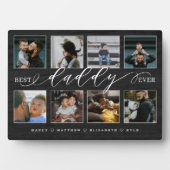 ダディ最高のー・エバー黒木目写真コラージュ フォトプラーク (正面)