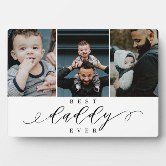 ダディ最高の・エバー |父の日の写真コラージュ フォトプラーク (正面)