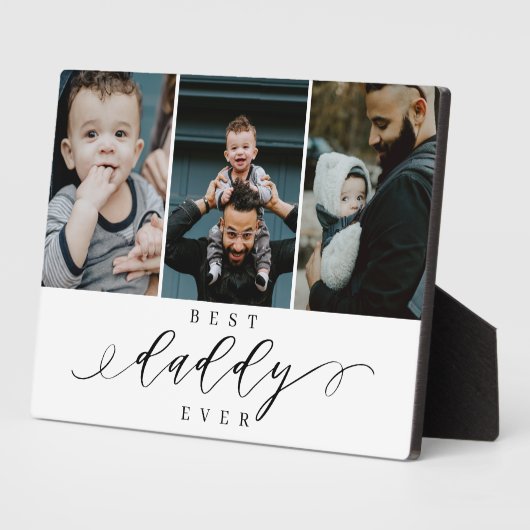 ダディ最高の・エバー |父の日の写真コラージュ フォトプラーク (側面)