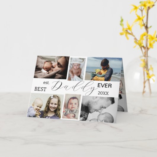 ダディ最高の・エバー | 父の日6写真コラージュ カード (黄色い花)