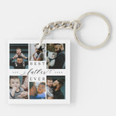 ダディ最高の・エバー |父の日6写真コラージュ キーホルダー (裏面)