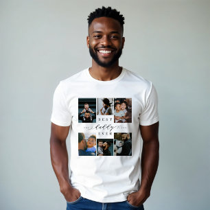 ダディ最高の・エバー 父の日6写真コラージュ トライブレンドTシャツ