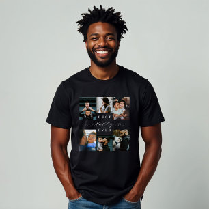 ダディ最高の・エバー 父の日6写真コラージュ トライブレンドTシャツ