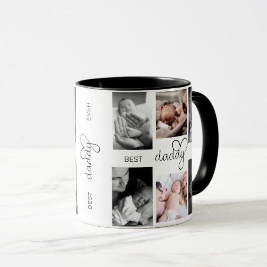 ダディ最高の・エバー |父の日6写真コラージュ マグカップ (正面右)
