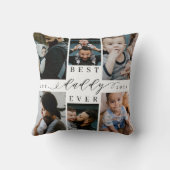 ダディ最高の・エバー |父の日8写真コラージュ クッション (裏面)
