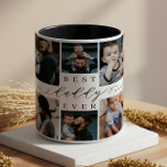 ダディ最高の・エバー |父の日8写真コラージュ ツートーンマグカップ<br><div class="desc">彼が大切パーソナライズされたにする美しい父の日贈り物をパパに送りなさい。特別パーソナライズされたな父の日の家族の写真コラージュあなたの特別な家族の写真や思い出を表示する。私たちのデザインシンプルは、美しい手書きの黒のスクリプトスタイルとセリフの文字のペアリングで設計された最高の"Daddy Ever"と共に6フォトコラージュのグリッドデザインを備えている。年カスタマイズを経て注： 「ダディ最高の・エバー」の文字色は好みに合わせて変更できる。父の日や誕生日、その他の特別なイベントのパパのための完璧な贈り物。</div>