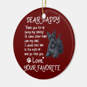 ダディ親愛スコティッシュテリア犬パパ父の日 セラミックオーナメント (左)