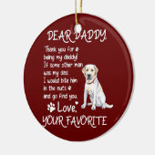 ダディ親愛ラブラドールドッグパパ父の日 セラミックオーナメント (左)