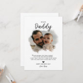 ダディ親愛 | 写真モダンハート父の日 カード (正面/裏面インサイチュ)