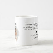 ダディ親愛 | 写真モダンハート父の日 コーヒーマグカップ (中央)