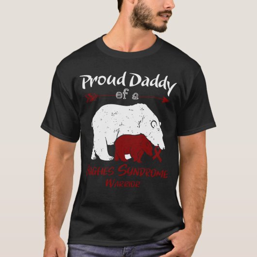 ダディ誇りを持ったベアヒューズ症候群認識度 Tシャツ (正面)