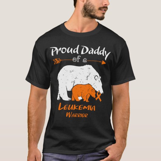 ダディ誇りを持ったベア白血病認識度 Tシャツ (正面)