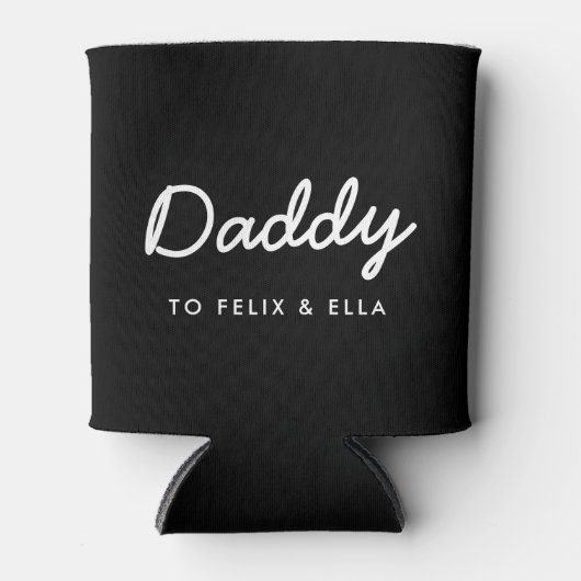 ダディ |おモダン父さんの日を黒と名付ける 缶クーラー (正面)