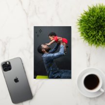 ダディ・アイ・ラブ・ユー 写真付き箔押しグリーティングカード