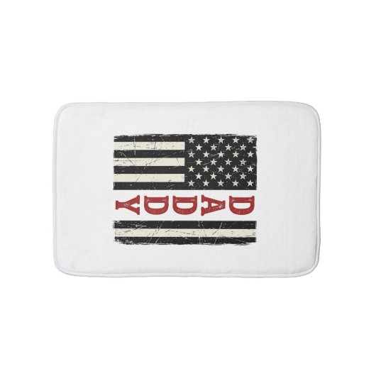 ダディ アメリカ国旗シャツデザイン_1 バスマット (正面)