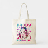 ダディ・オブ・ザ・誕生日・ガール・フロッシング・ユニコーンパパダ トートバッグ (裏面)