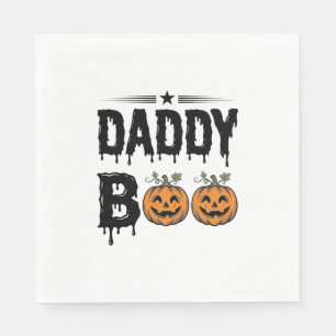 ダディ・ブー・ヴィンテージ・ハロウィン・パンプキンTシャツデザイン_1 スタンダードランチョンナプキン