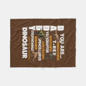 ダディ・ユーお気に入りのは恐竜の父の日  フリースブランケット (正面(横))