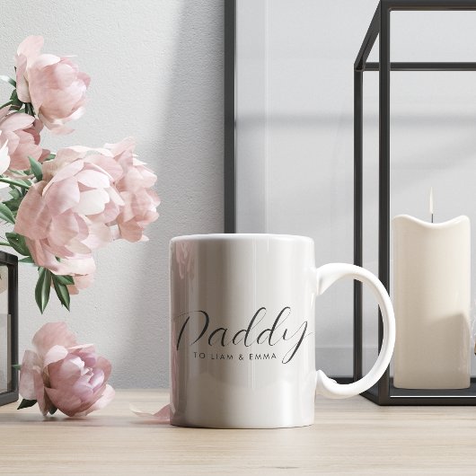 ダディ |父子供への日のスクリプト名 ツートーンマグカップ