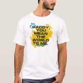 ダディ | 黄色はっきりしたタイポグラフィ Tシャツ (正面)