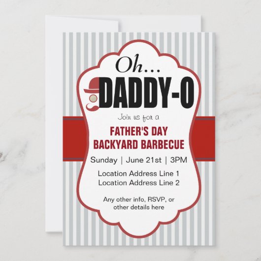 ダディO父の日イベント 招待状 (正面)