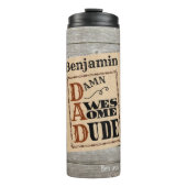 ダデウェスタン素晴らしをテーマにした名前をカスタムするコーヒーマグ タンブラー (正面)