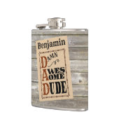 ダデウェスタン素晴らしをテーマにした名前をカスタムするフラスコ フラスク (左)