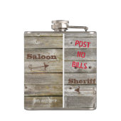 ダデウェスタン素晴らしをテーマにした名前をカスタムするフラスコ フラスク (裏面)