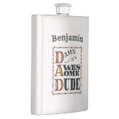 ダデウェスタン素晴らしをテーマにした名前をカスタムするフラスコ フラスク (右)