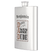 ダデウェスタン素晴らしをテーマにした名前をカスタムするフラスコ フラスク (左)