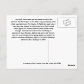 ダデカラフル、バラブレストグロズベーク ポストカード (裏面)