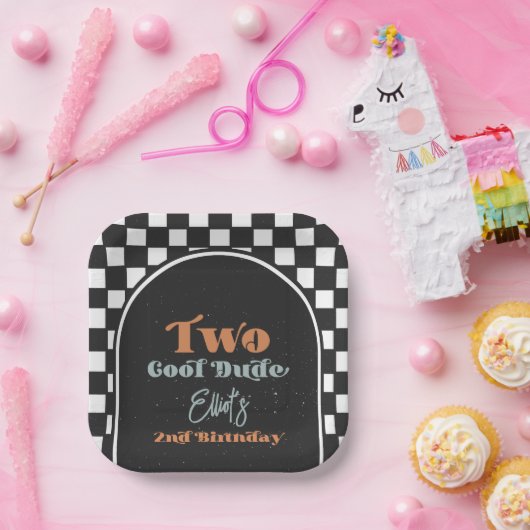 ダデクールチェックパーティープレート ペーパープレート (パーティー)