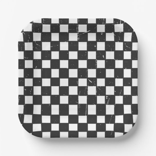 ダデクールチェックパーティープレート ペーパープレート (正面)