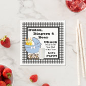 ダデス、おむつ、ビールダディーシャワーパーティーナプキン スタンダードカクテルナプキン (インサイチュ)