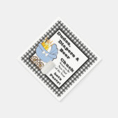 ダデス、おむつ、ビールダディーシャワーパーティーナプキン スタンダードカクテルナプキン (角)