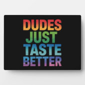 ダデズジャストテイストより良いおもしろいゲイプライドLGBTQ フォトプラーク (正面)