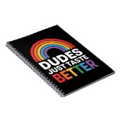 ダデズジャストテイストより良いおもしろいゲイレインボーLGBTQ ノートブック (右側)