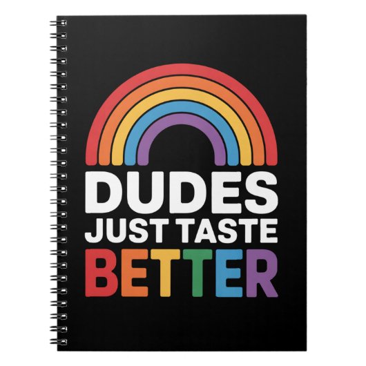 ダデズジャストテイストより良いおもしろいゲイレインボーLGBTQ ノートブック (正面)