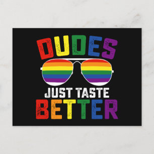 ダデズジャストテイストより良いおもしろいゲイLGBTプライド ポストカード