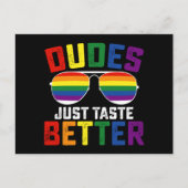ダデズジャストテイストより良いおもしろいゲイLGBTプライド ポストカード (正面)