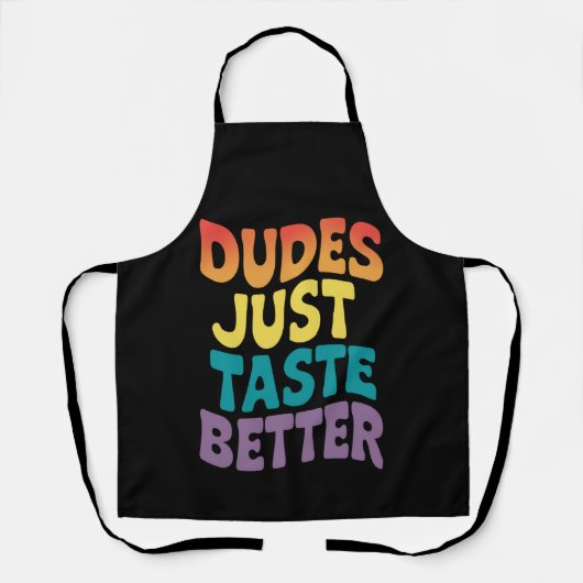 ダデズジャストテイストベターゲイプライドヴィンテージ エプロン (正面)