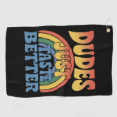 ダデズジャストテイストベターレインボーゲイプライドヴィンテージ ゴルフタオル (横)