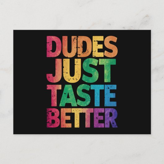ダデズジャストテイストベター動揺してゲイプライド ポストカード (正面)
