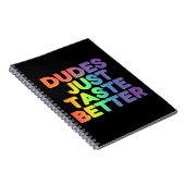 ダデズジャストテイストベーターレインボーゲイプライドLGBTQ ノートブック (右側)