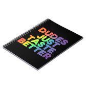 ダデズジャストテイストベーターレインボーゲイプライドLGBTQ ノートブック (左側)