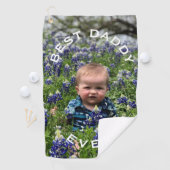 ダデ最高のィエバーの写真とタイポグラフィゴルフ ゴルフタオル (インサイチュ)