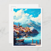 ダトカトルコヴィンテージ旅行イラストレーション ポストカード (正面/裏面)